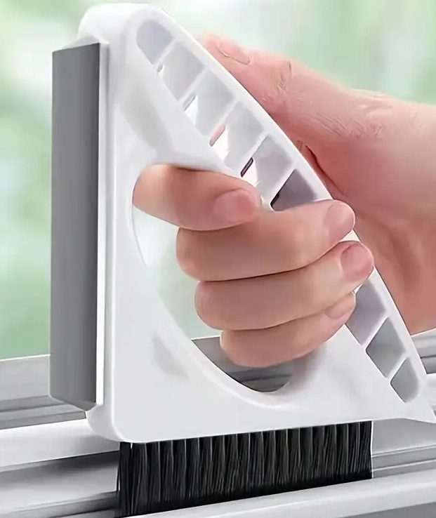 3-in-1 Grout Cleaner, Scrub Brush & Squeegee Tool