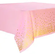 Disposable Bronzing Polka Dot Rectangular Tablecloth