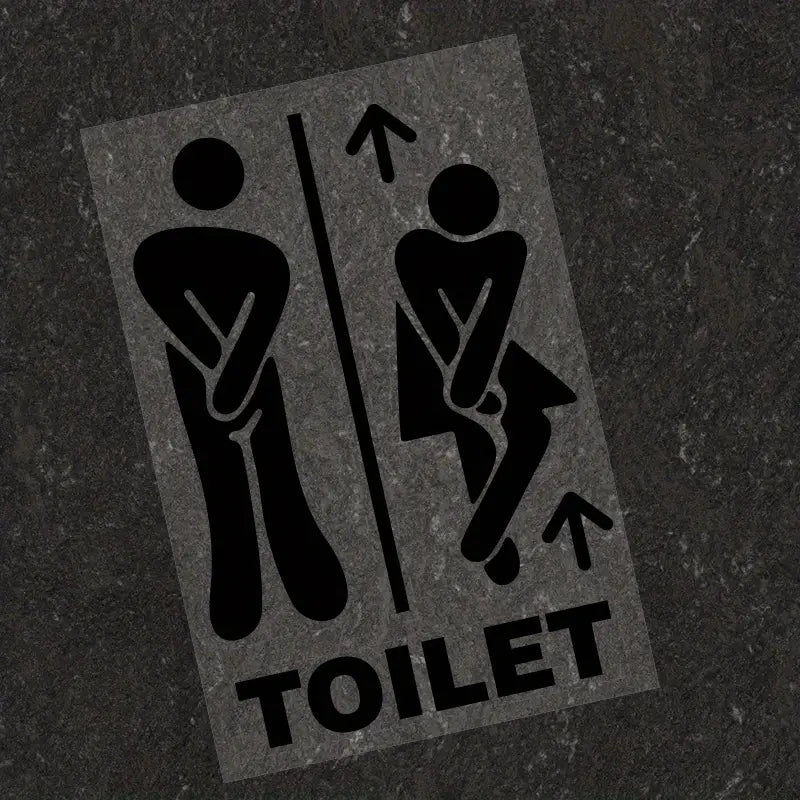 Funny PVC Wall Sticker for Bathroom Door Decor