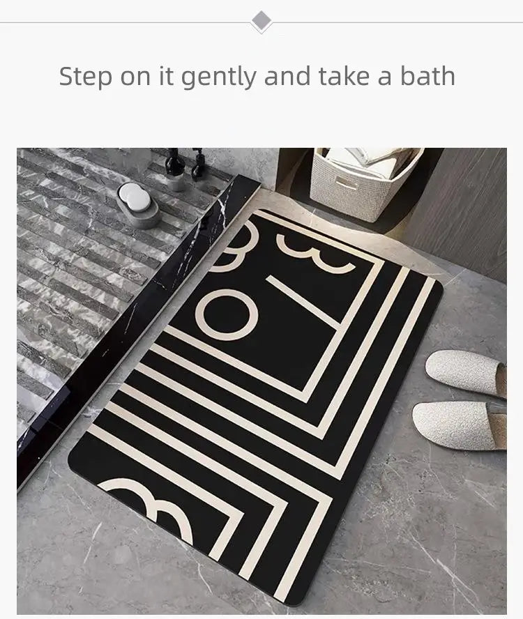 Diatom Mud Absorbent Non-Slip Bathroom Floor Mat