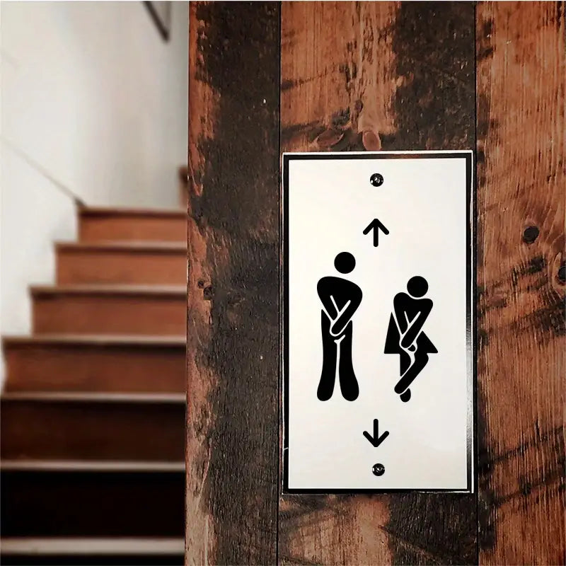 Funny PVC Wall Sticker for Bathroom Door Decor