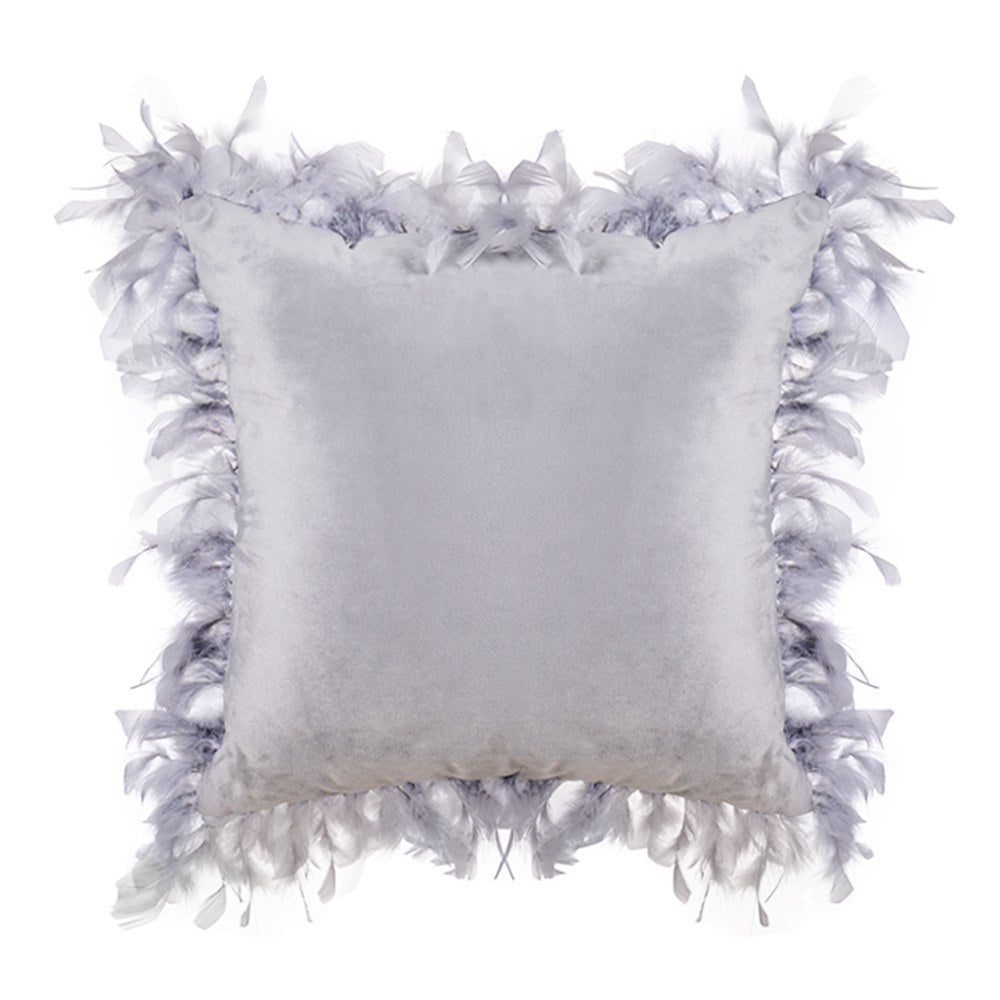 Velvet Feather Pillowcase for Home Use