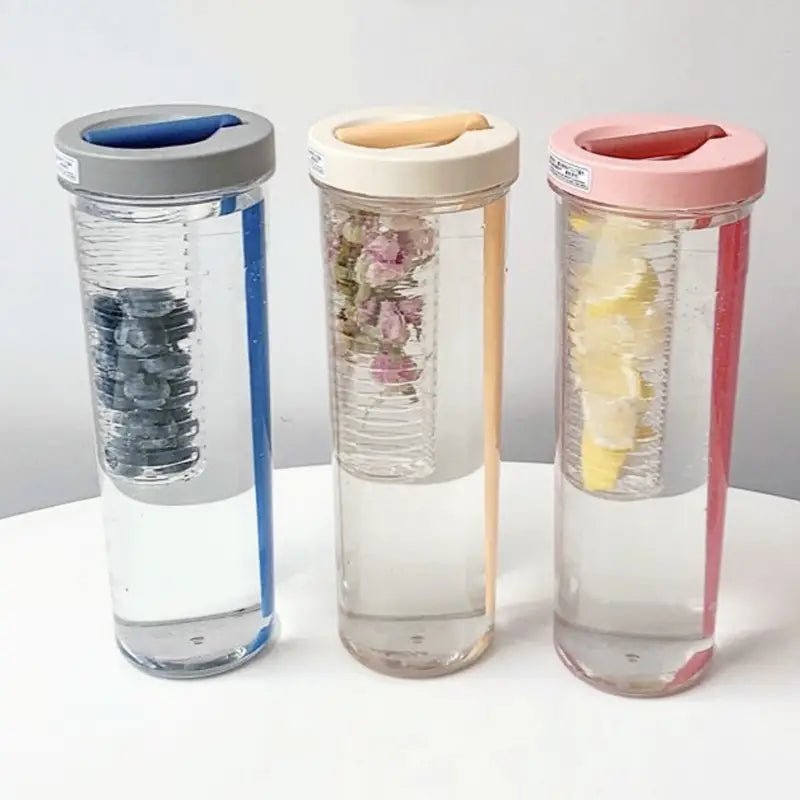 Ins Style Portable Plastic Juice Cup with Straw