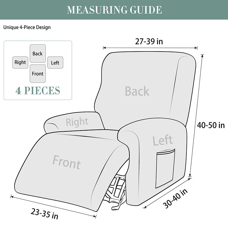 Elastic Jacquard Recliner Sofa Cover for Living Room