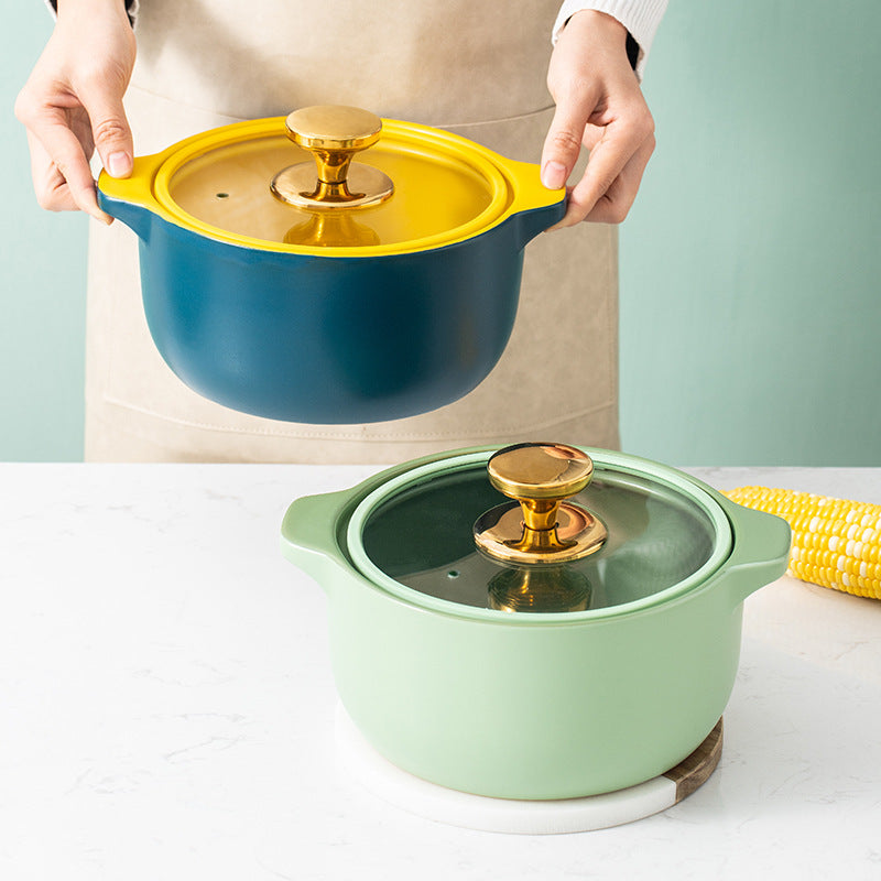 Ceramic Gas Multi-Purpose Soup Pot for Household Use