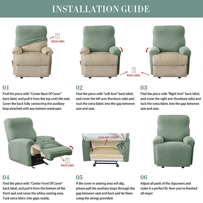 Elastic Jacquard Recliner Sofa Cover for Living Room