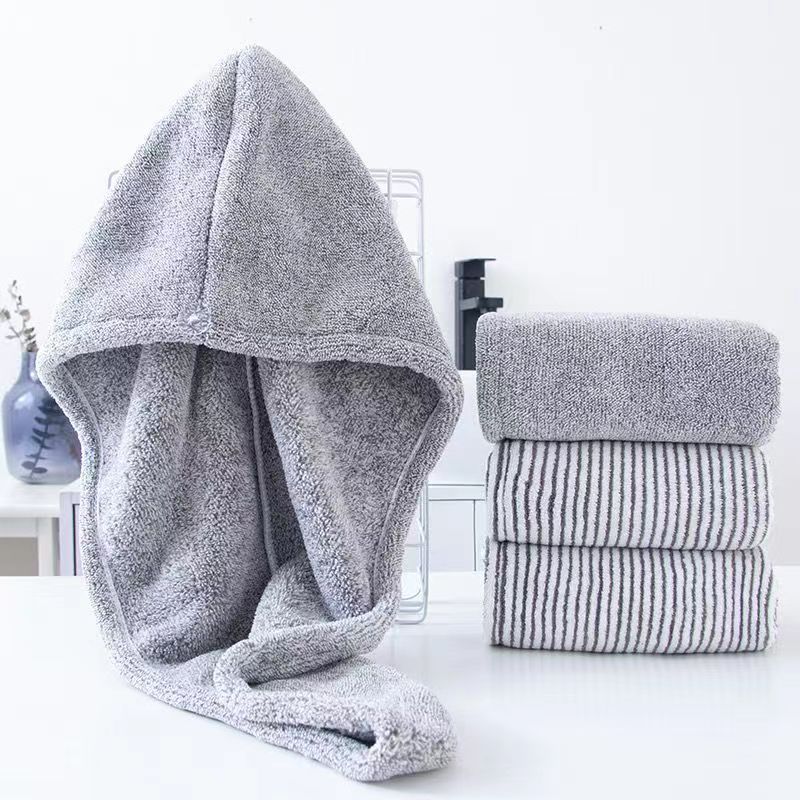 Wholesale Gray Bamboo Charcoal Drying Hair Cap