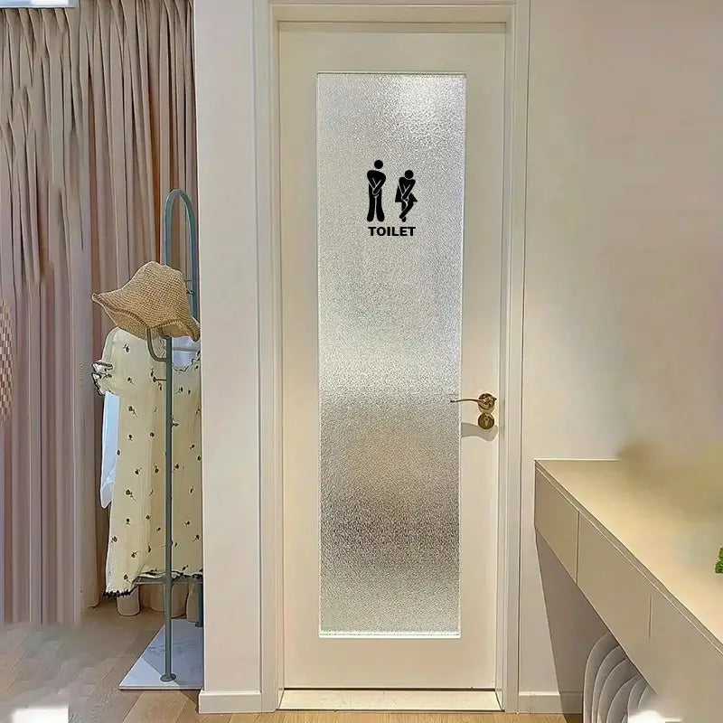 Funny PVC Wall Sticker for Bathroom Door Decor