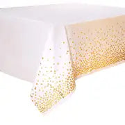 Disposable Bronzing Polka Dot Rectangular Tablecloth